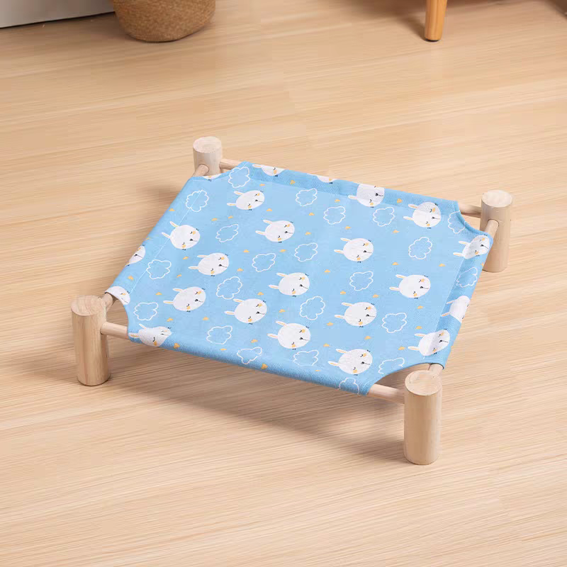 Wooden Cat Camp Bed For Summer