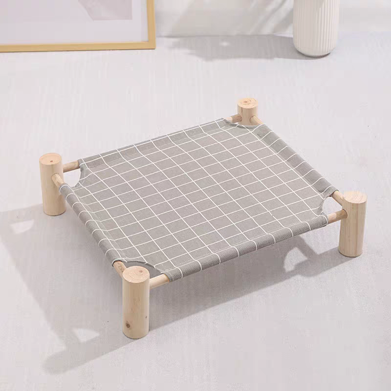 Wooden Cat Camp Bed For Summer